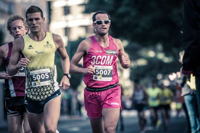 Saúl Castro, del equipo 3COM, en una imagen de archivo, junto al también teldense Francisco Cabrera (Foto TA)